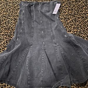 Wild Fable Strapless Gray Dress